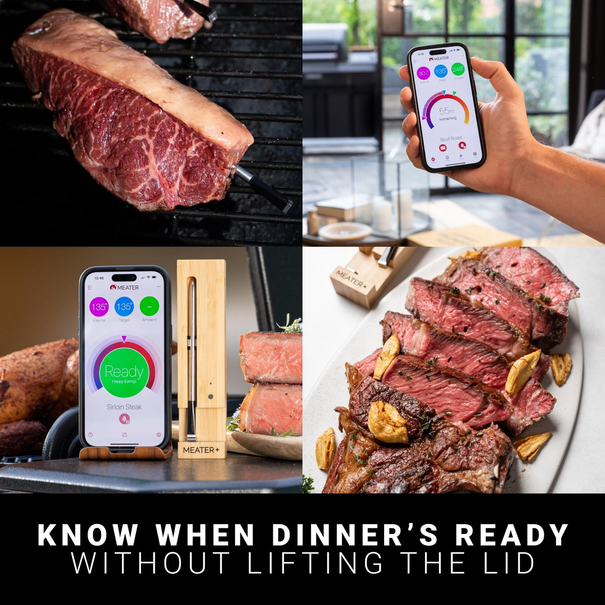 MEATER Pro long-range monitoring lets you cook away from the grill.