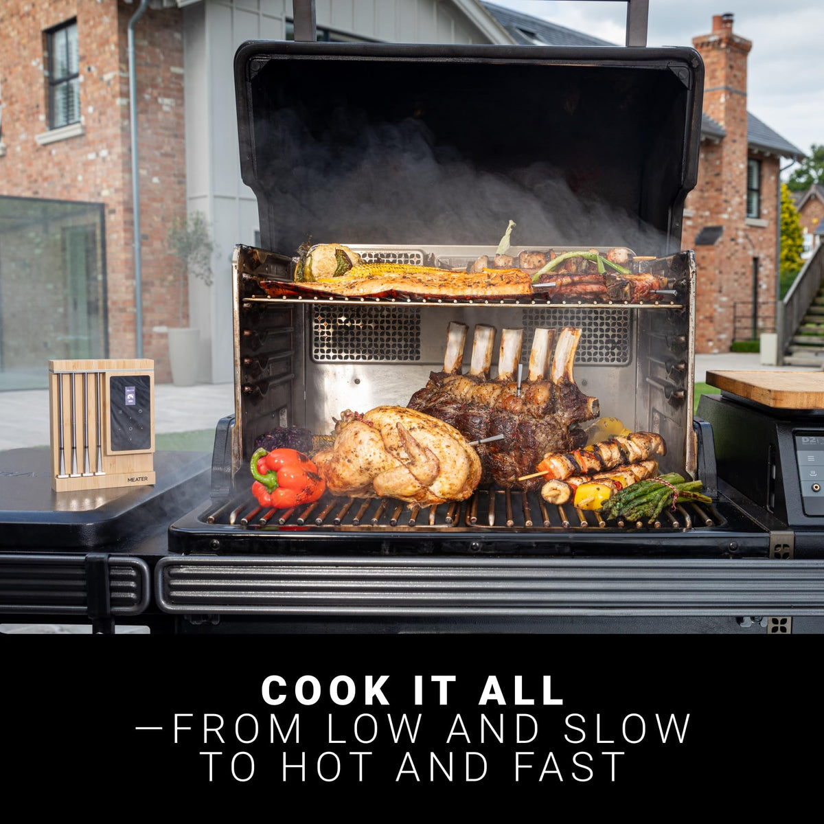 MEATER Pro XL waterproof and dishwasher safe for easy cleanup after grilling.