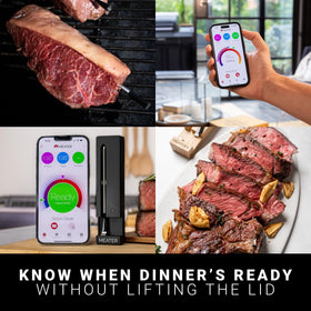 MEATER SE app guide screen with step-by-step cook instructions for beginners