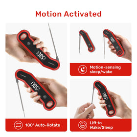 Meatmeet large 2-inch LED display readable from any angle