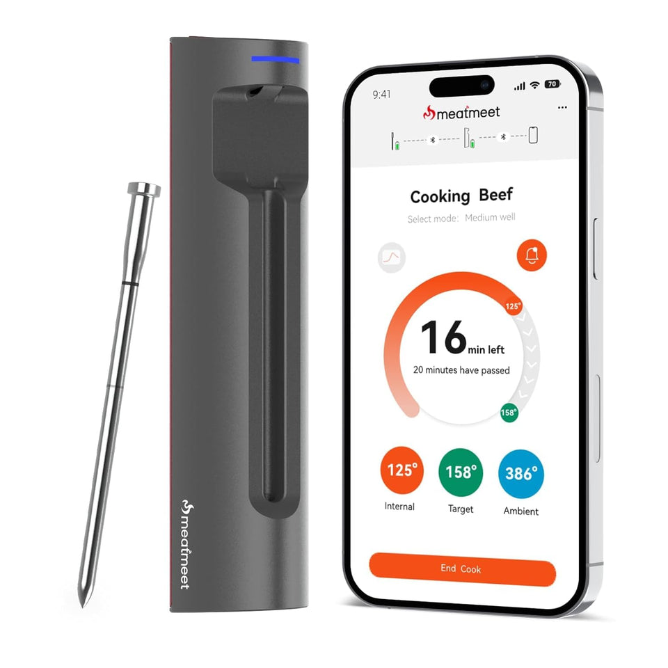 Meatmeet S Pro wireless thermometer for precise grilling and roasting temps