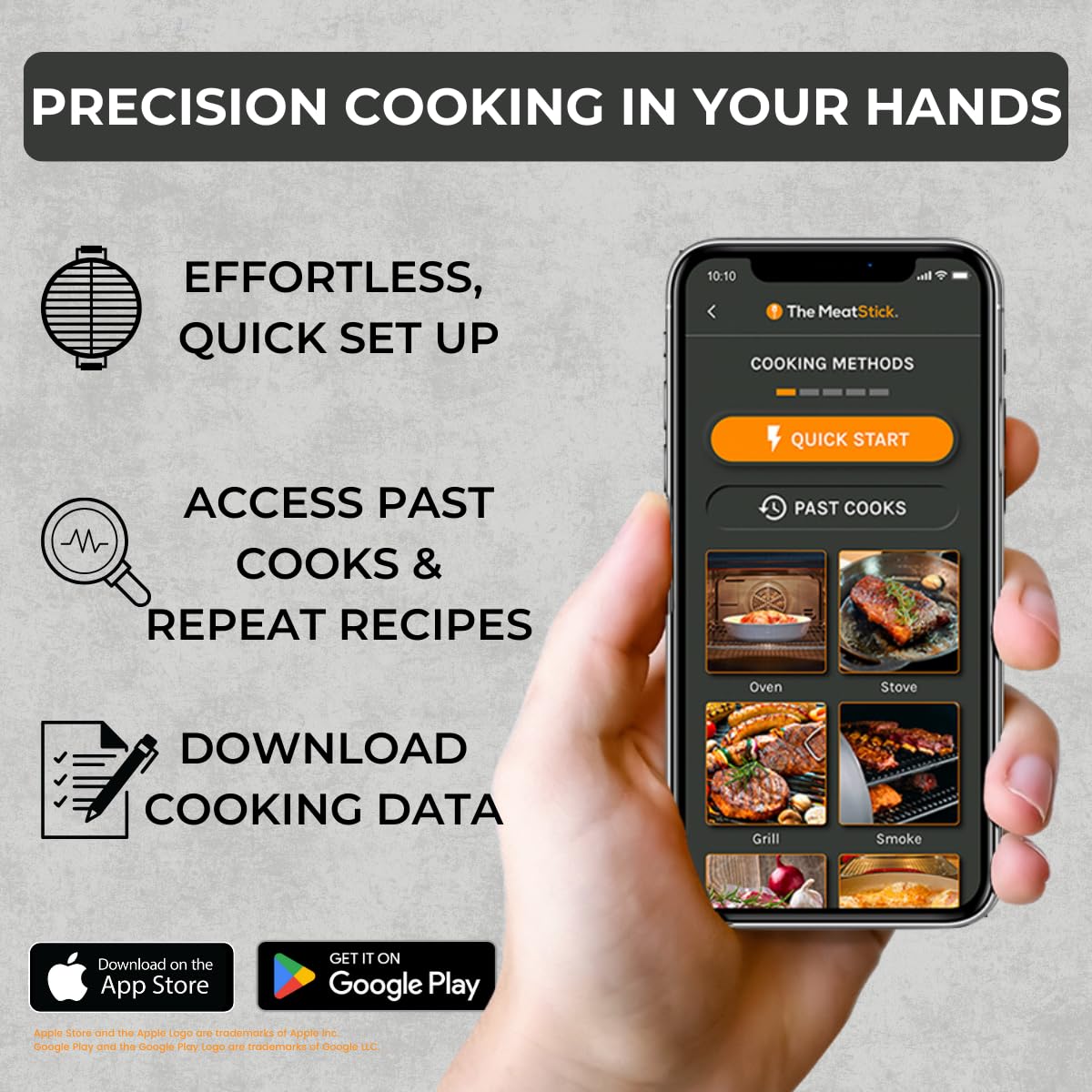 MeatStick 4X compact probe designed for easy grill and oven use