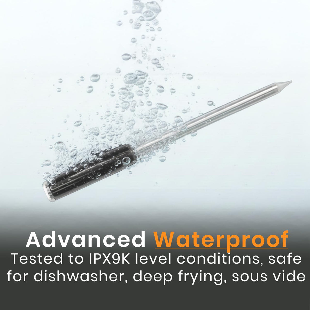 MeatStick V Prime probe is waterproof and dishwasher safe for easy cleanup