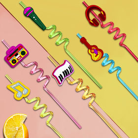Meaxur microphone shape straw adds playful vibe to beverages.