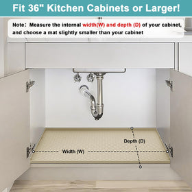 MECHEER silicone under-sink mat foldable design for tight spaces