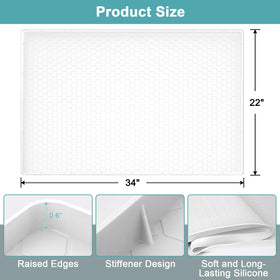 Foldable MECHEER silicone under sink mat for quick placement and trimming
