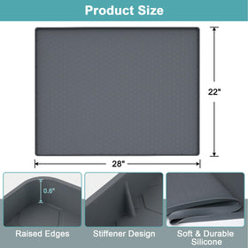 MECHEER silicone under-sink mat waterproof to guard against drips and spills