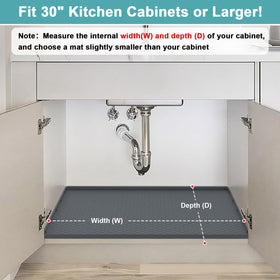 MECHEER mat with raised edges containing liquid for easier cleanup