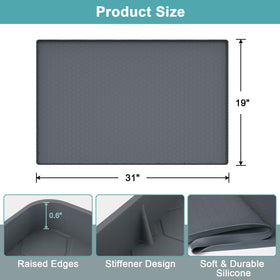 MECHEER under sink mat soft silicone adapts to cabinet contours