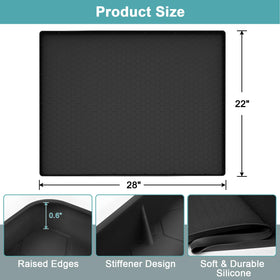 MECHEER waterproof silicone mat highlighting waterproof surface