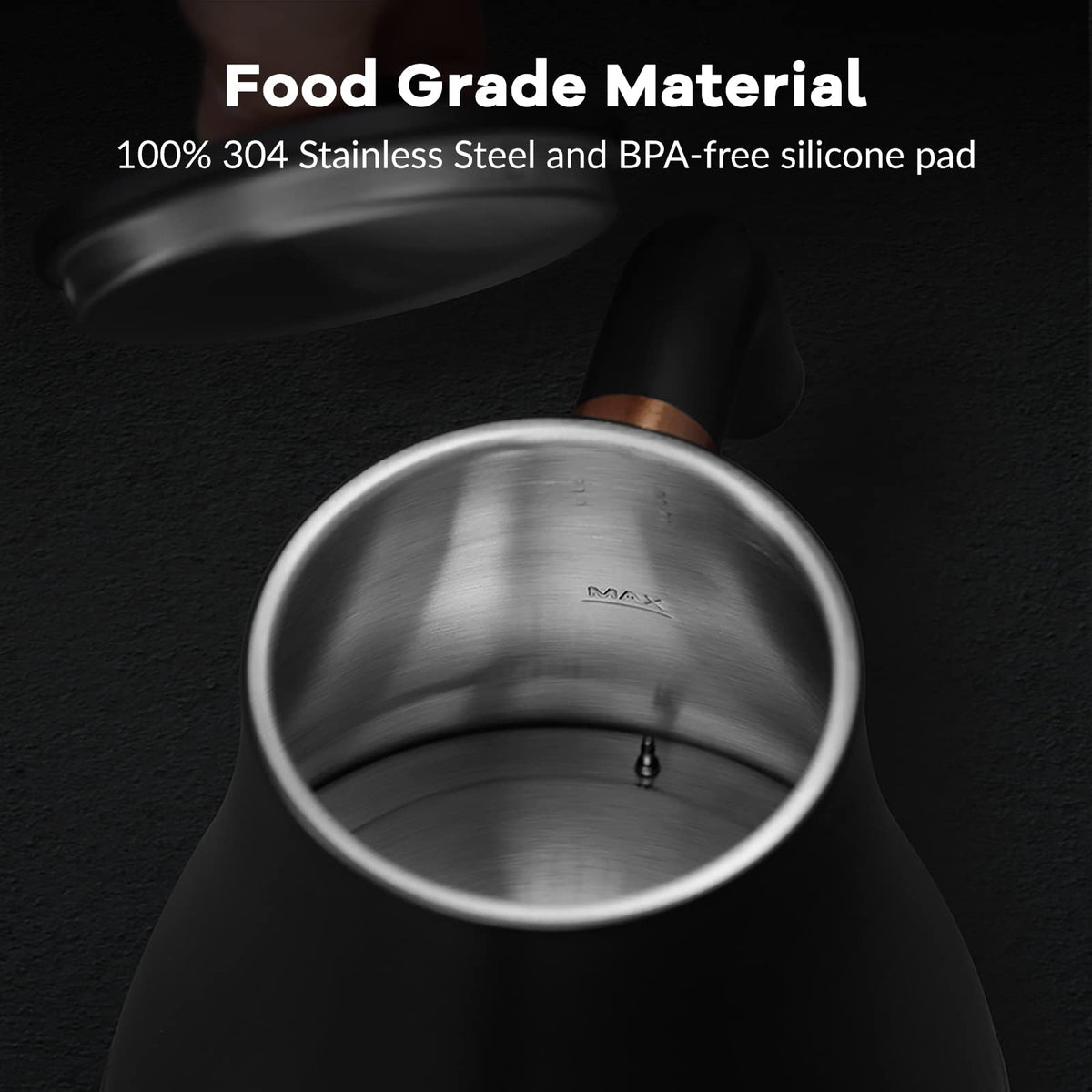 Mecity 0.8L capacity kettle ideal for single-serve drinks