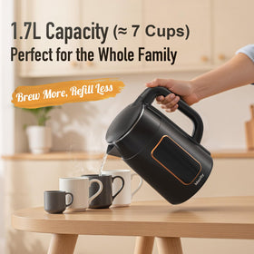 Mecity 1.7L capacity serves up to seven cups
