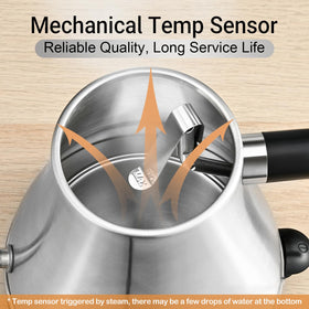 Mecity 1000W rapid heating feature illustrated on the base