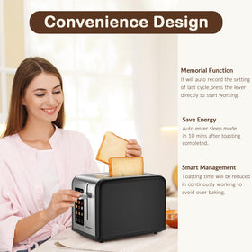 Mecity 2-Slice Toaster gluten-free bread presets for versatile toasting