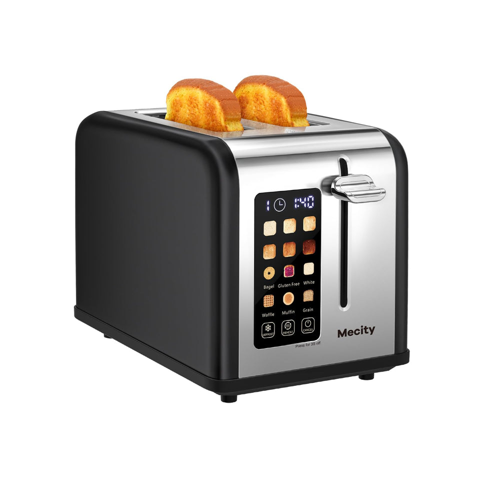 Mecity 2-Slice Toaster touch-screen control for precise browning