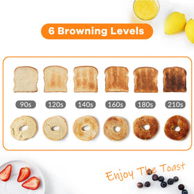 Mecity toaster digital countdown timer shows browning progress