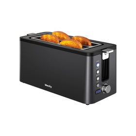 Mecity 4 Slice Toaster long slot ready to toast long bread evenly