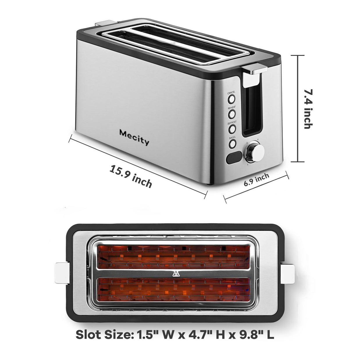 Mecity stainless steel body stays cool to the touch