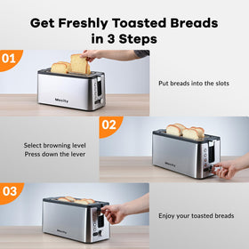 Mecity toast pops up safely for easy handling