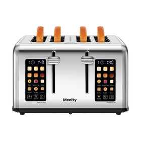 Mecity 4-Slice Toaster with touch screen control for precise browning.