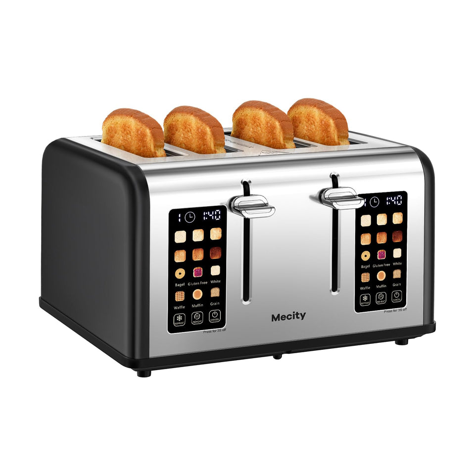 Mecity 4-slice toaster touch screen controls for precise browning