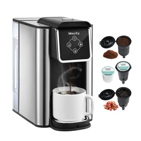 Mecity coffee maker with 3-in-1 K-Cup brewing for quick coffee.