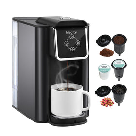 Mecity coffee maker compact design shown on a clean counter for small spaces