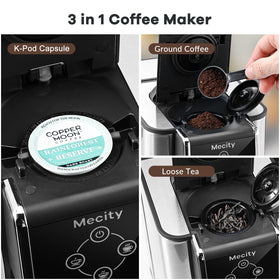 Mecity coffee maker delivers precise brew in 60 to 100 seconds.