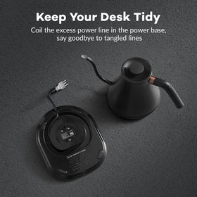 Mecity cord-wrapped base for tidy countertops after use