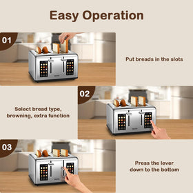 Mecity defrost function for frozen bread before toasting.