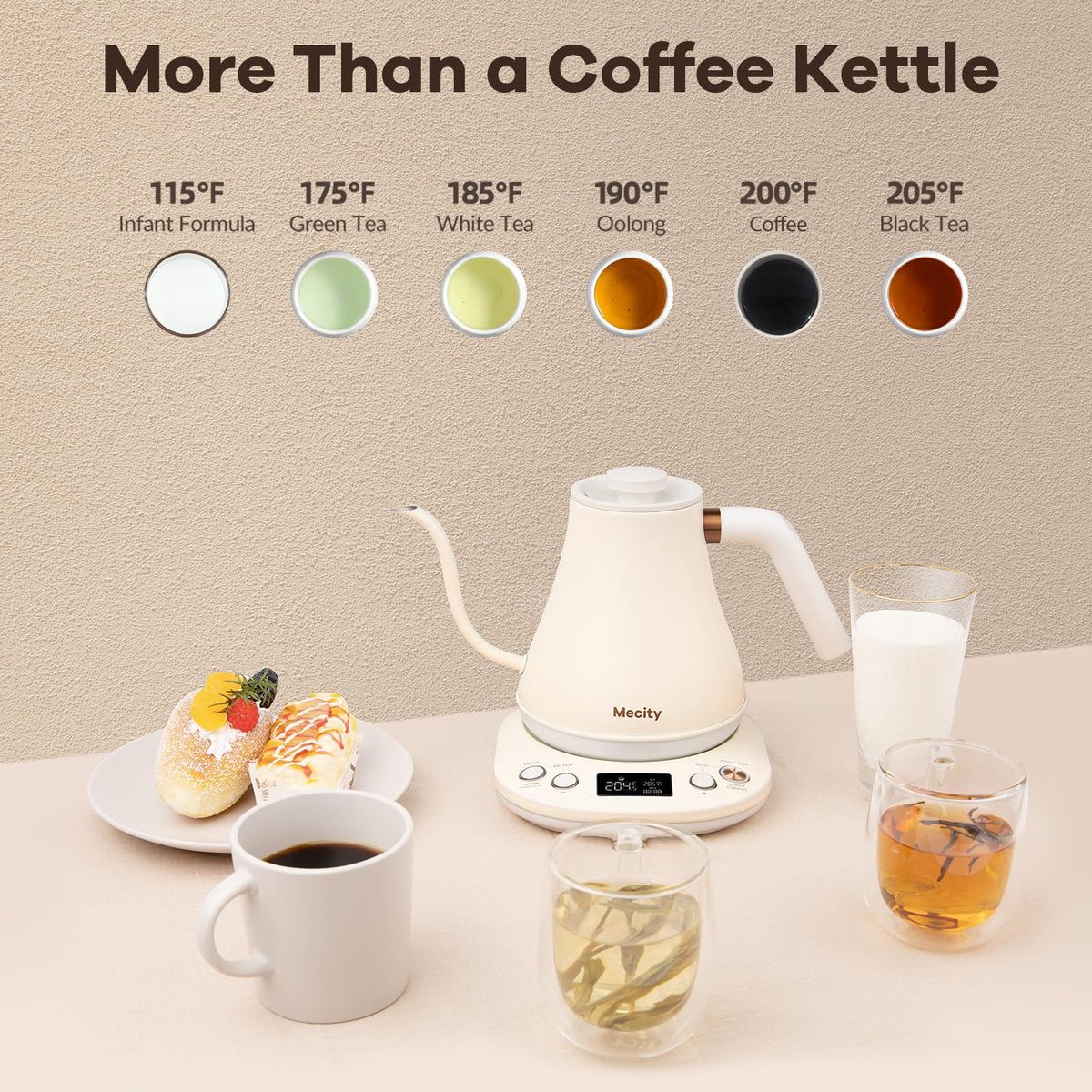 Mecity 0.8L capacity kettle ideal for single servings