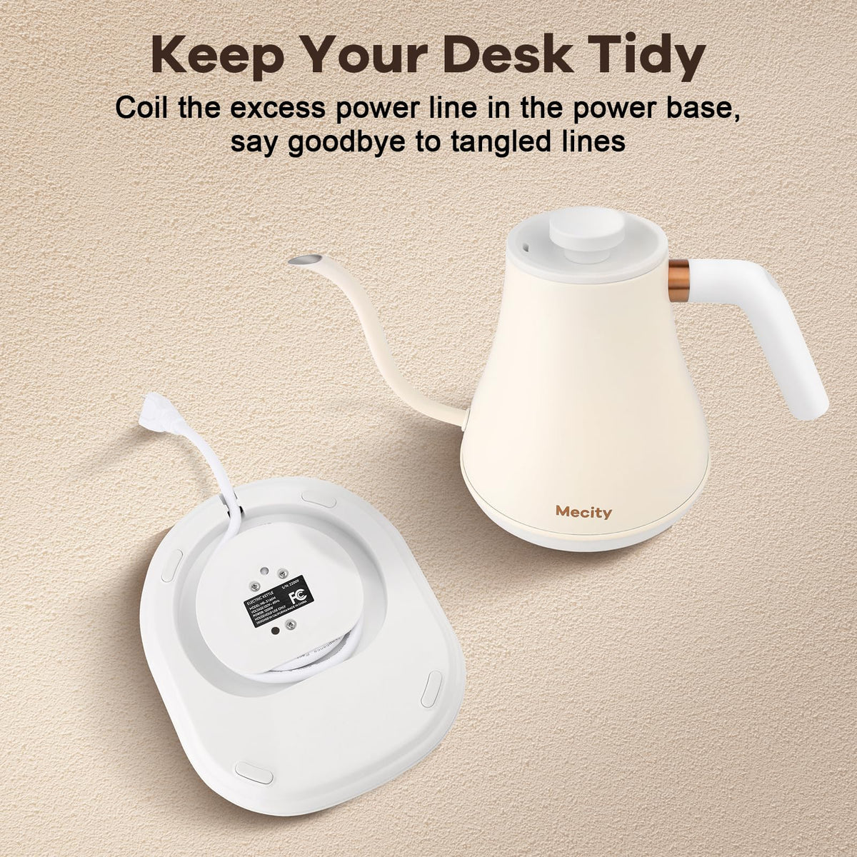 Mecity California-design gooseneck kettle blends with modern kitchens