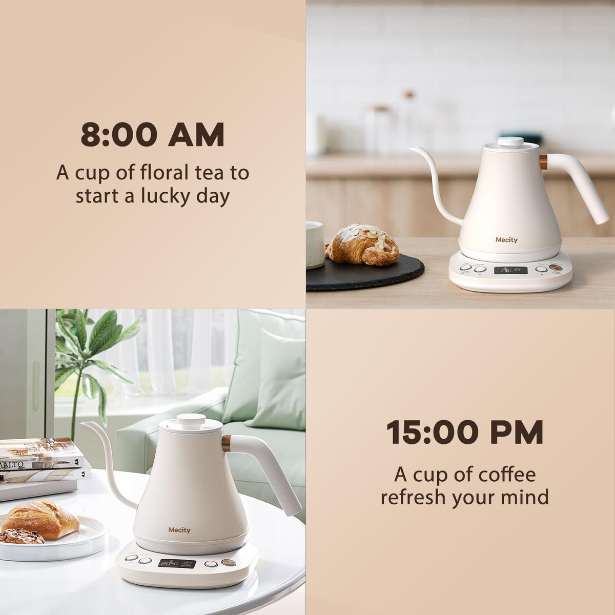 Mecity insulated handle stays cool during pouring