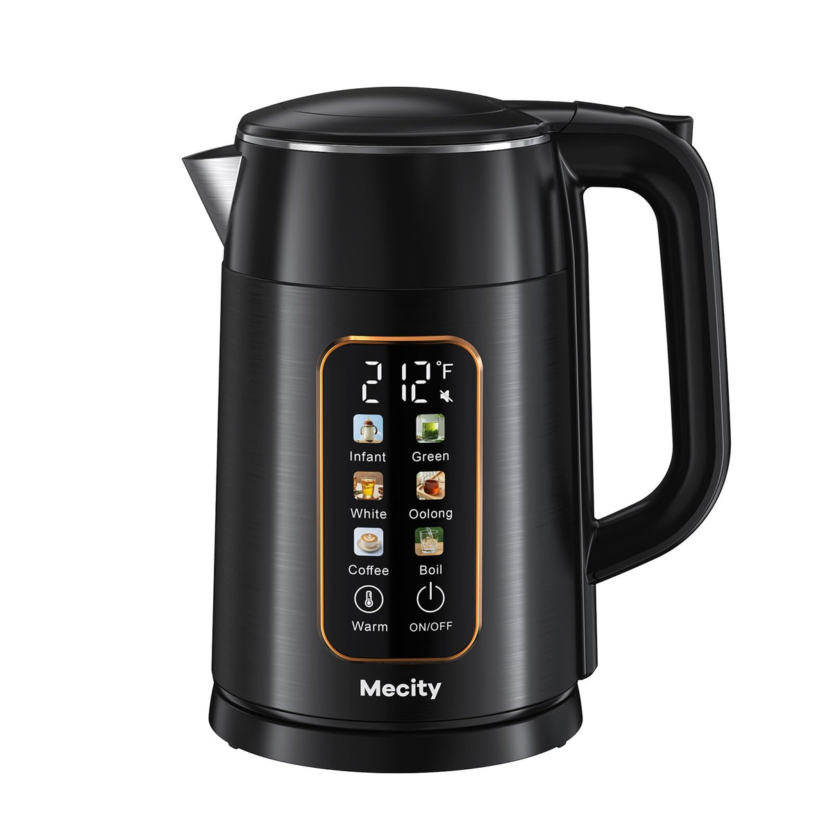 Mecity Electric Kettle 1.7L with touch screen for precise temperature control