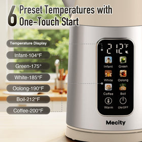Mecity kettle presets for tea and coffee flavor optimization