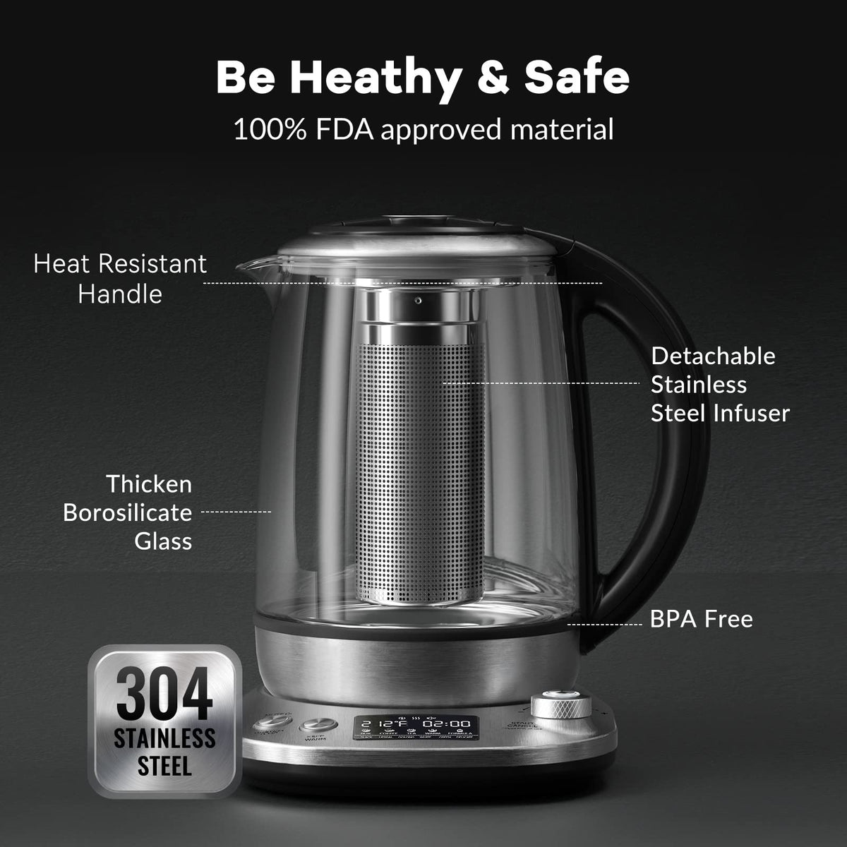 Mecity kettle boiling quietly after activation