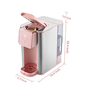 Mecity pink coffee maker easy-clean BPA-free construction.