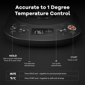 Mecity kettle with precise thermostat display for real-time brewing data