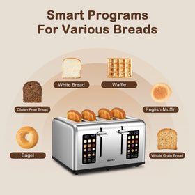 Mecity stainless steel slots for easy cleaning and even toast.