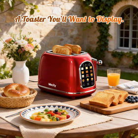 Mecity Toaster 2 Slice six browning levels from light to dark