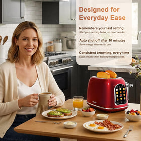 Mecity Toaster 2 Slice defrost and reheat functions in action