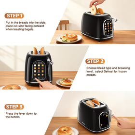 Mecity Toaster 2 Slice reheat function preserves crisp texture without over toasting.
