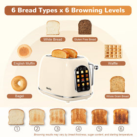 Mecity Toaster bagel program for precise toasting.