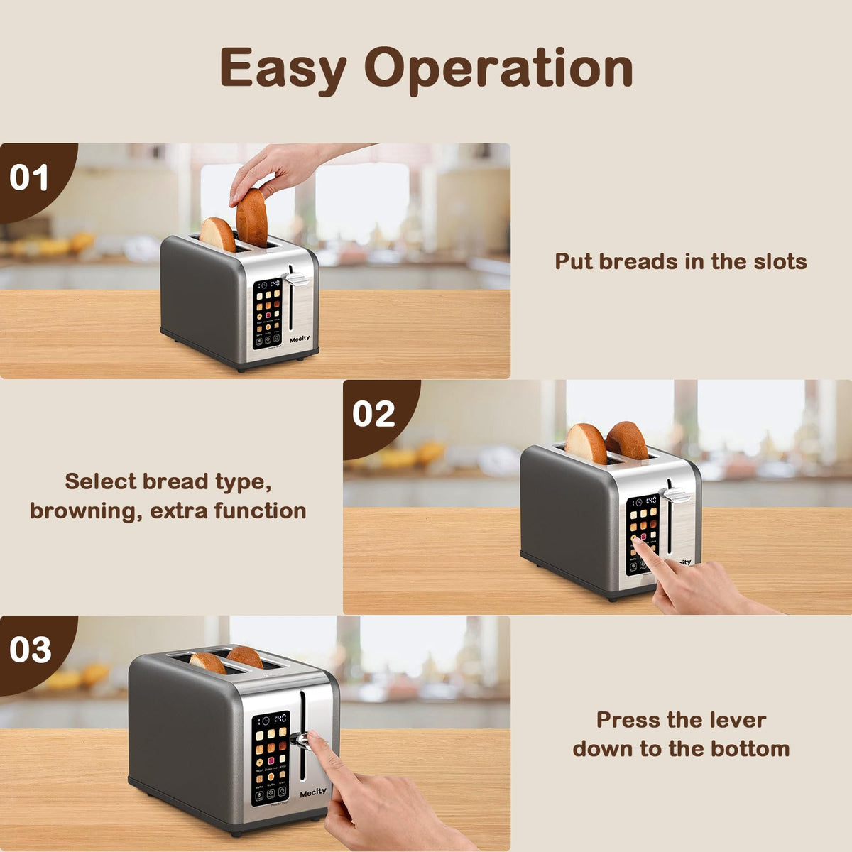 Mecity presets for bagels, muffins, waffles.
