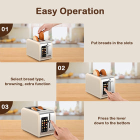 Mecity cream toaster defrost and reheat options for convenient breakfasts