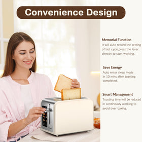 Mecity cream toaster muffin preset delivering consistent browning on muffins