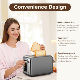 Mecity removable crumb tray keeps counters clean.