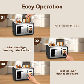 Mecity stainless steel non-stick slots simplify cleaning