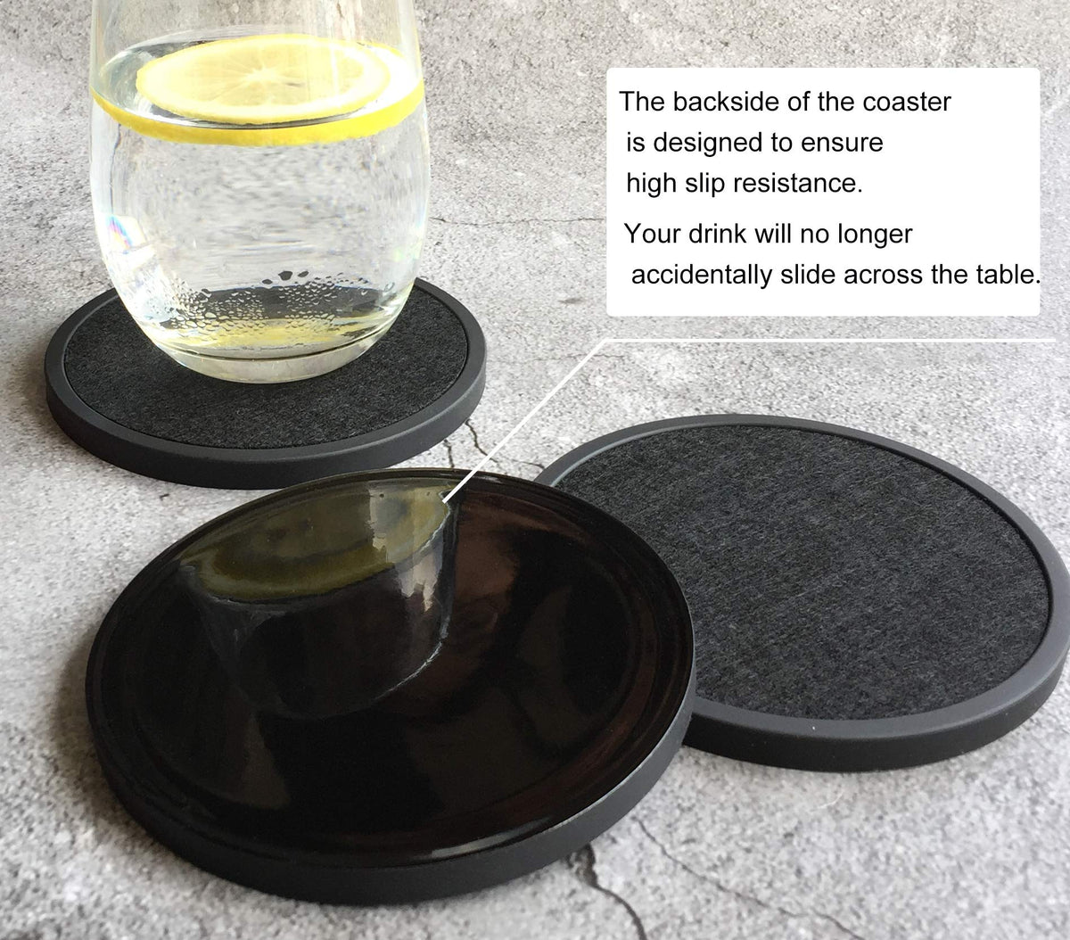 MECOWON metal holder in black keeps coasters organized