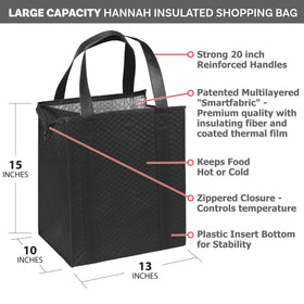 Mediz HannahDirect insulated bag open zipper view, keeps items temp-controlled during checkout.